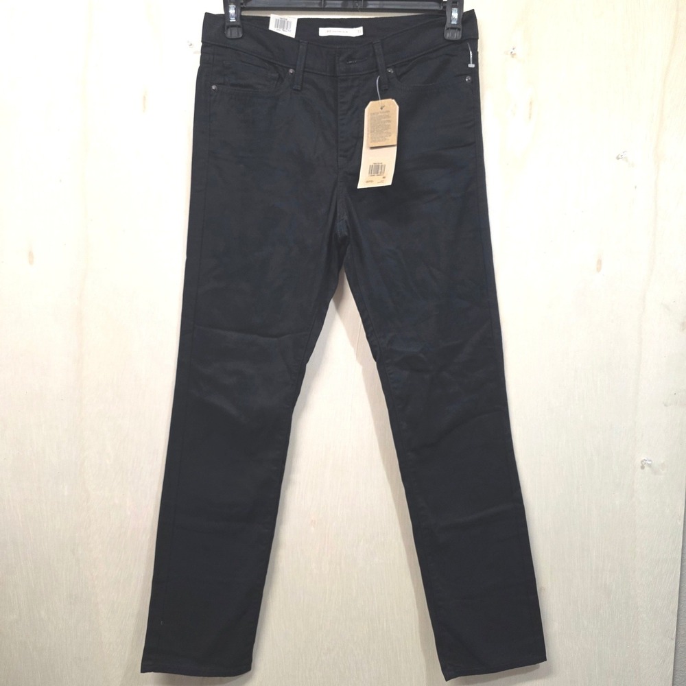 Levis 312 Shaping Slim Black Jeans Mid Rise Tummy Slimming W31 L30 New